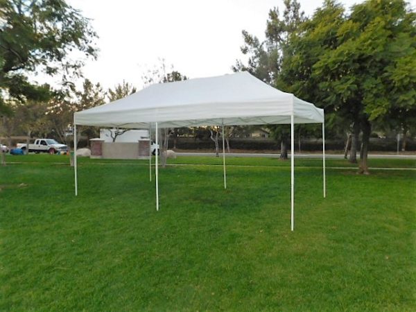 10ft by 20ft white pop up style canopy