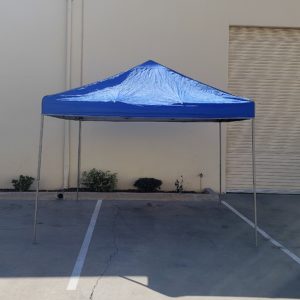 10ft by 10ft canopy with blue top