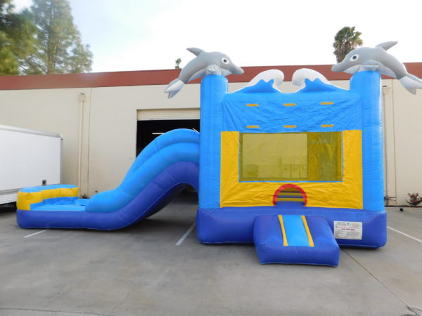 Dolphin Inflatable Jumper and Slide Combo