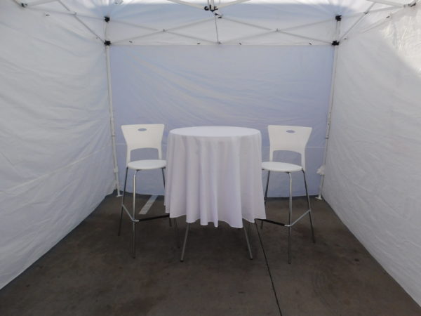 Photo of Cocktail Table with White Linen