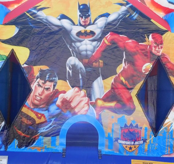 Closeup of Justice League Bouncer