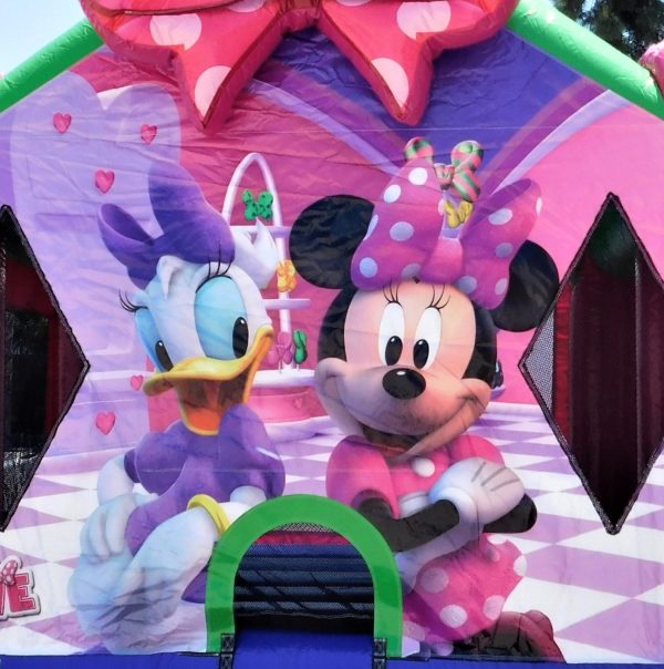 Closeup of the Minnie Mouse Bounce House