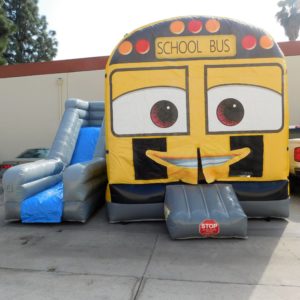 School Bus Combo Jumper and slide